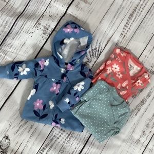 Carters 3pc Floral Baby Girl BundleEUC 6mos.